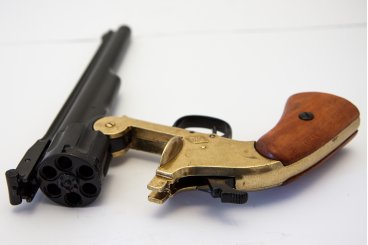 Caliber .45 Schofield Revolver, USA 1869 Wooden Handle Black Barrel 36cm Model: 3/1008/L